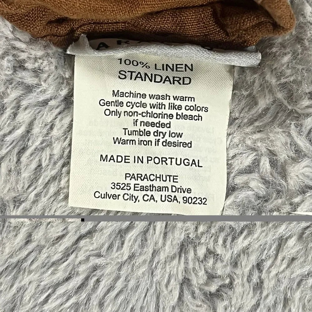 Parachute Terra Burnt Orange Queen Fitted Sheet Two Standard Pillowcovers Shams